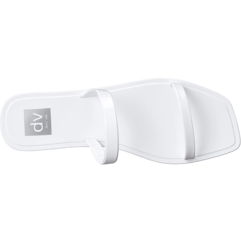 Dolce Vida White Slide Sandals